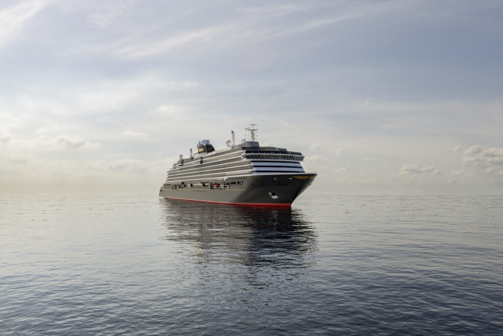 EXPLORA III, nuevo crucero de lujo de Explora Journeys, navegando en mar abierto.