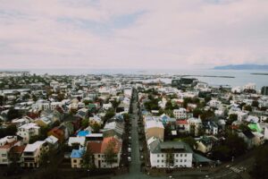 Vista panorámica de Reikiavik, capital de Islandia