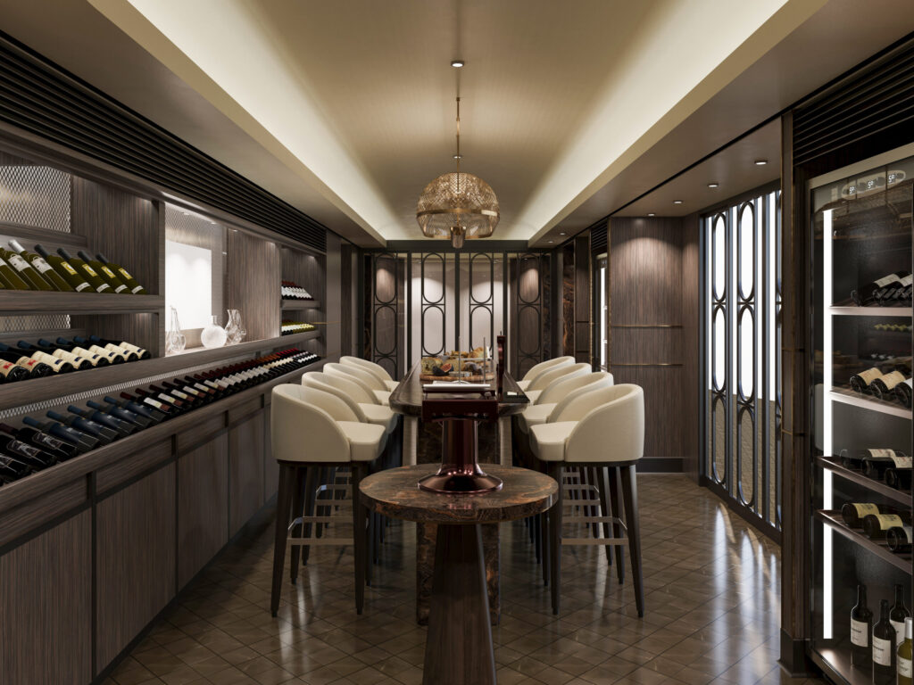 bar de vinos premium crucero lujo