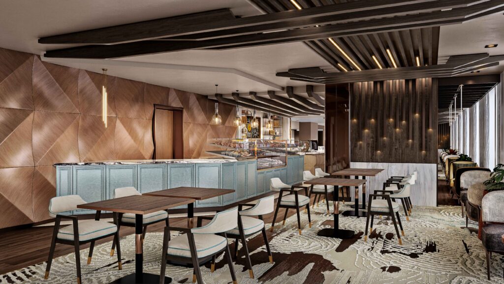 cafe pasteleria diseno lujo crucero