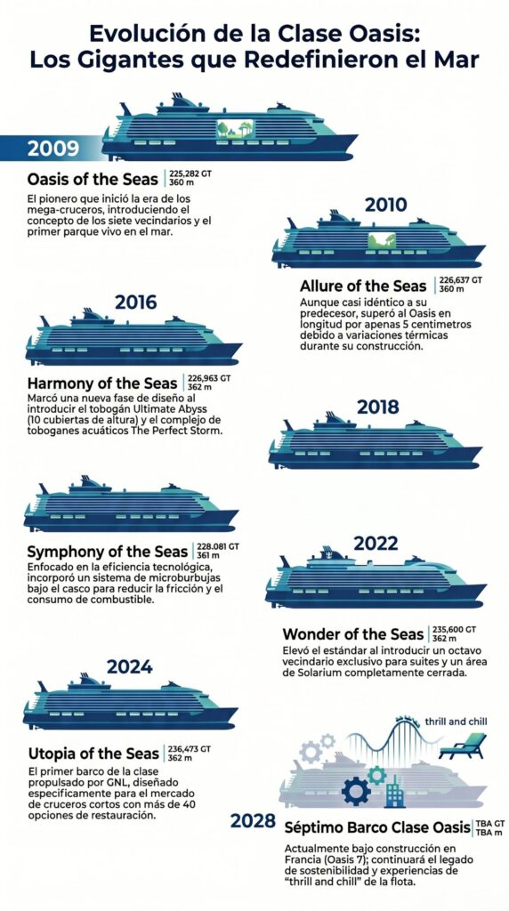 infografia simple clase oasis evolucion