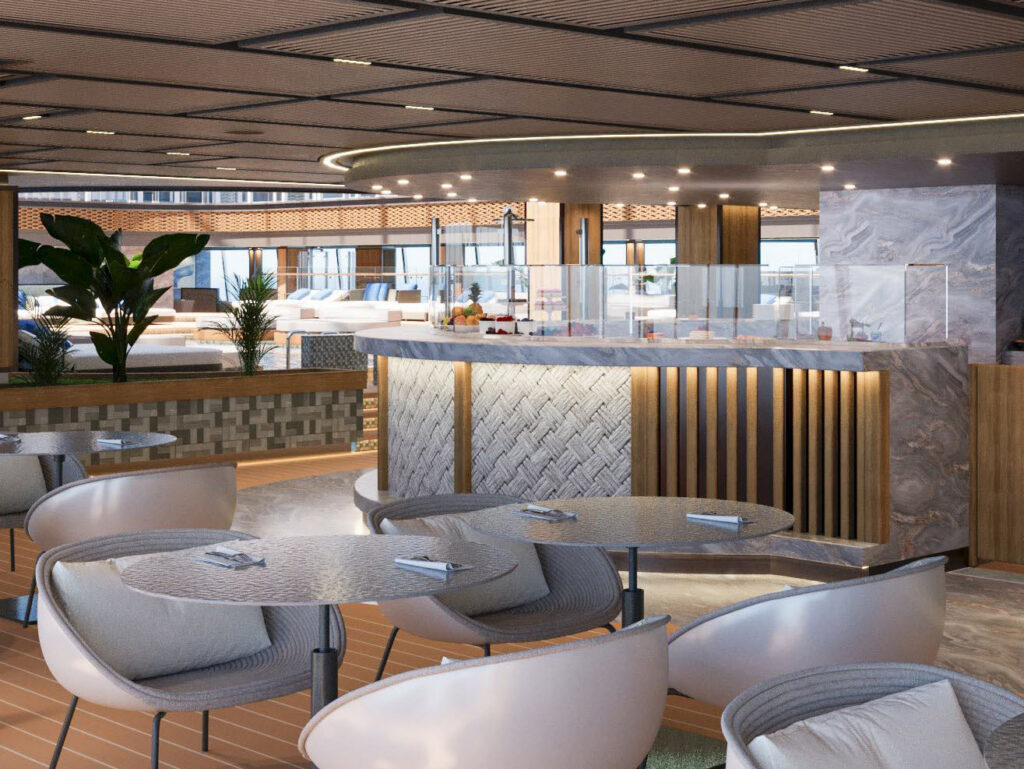 interior restaurante buffet crucero lujo