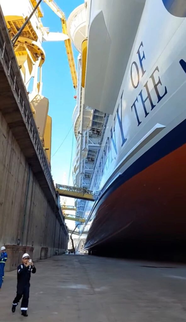 nombre del crucero harmony of the seas visto desde el suelo