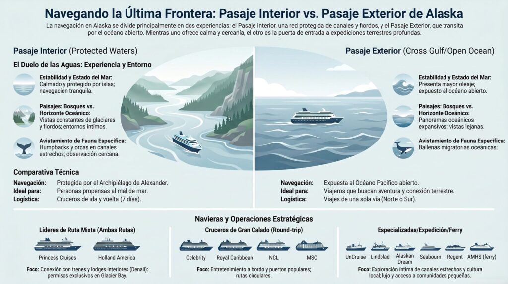 pasaje interior vs pasaje exterior alaska